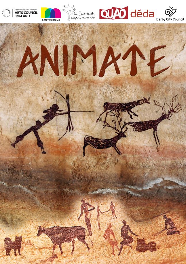 A poster for the Animates exhibition.